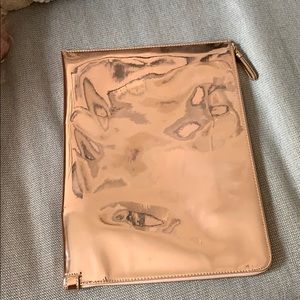 Banana Republic rose gold laptop pouch